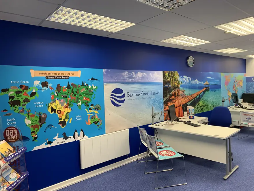 Barton-Knott Travel wall graphics